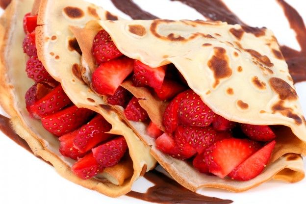 Crêpes fresas y chocolate