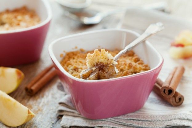 Crumble de manzanas y apio