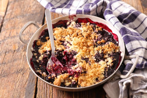 Crumble de arándanos