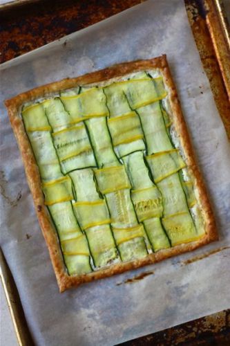 Tarta de calabaza, calabacín y queso ricotta