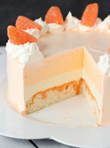 Pastel de helado de naranja