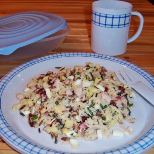 Ensalada de arroz y aromáticas