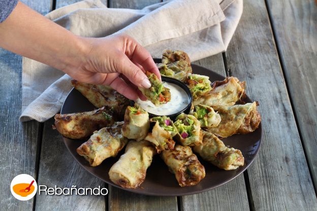 Nems rellenos de aguacate