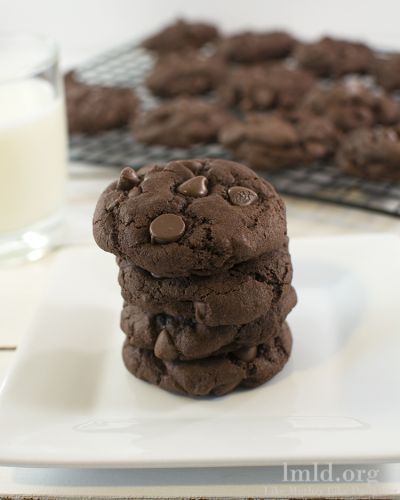 Galletas de chispas con doble chocolate