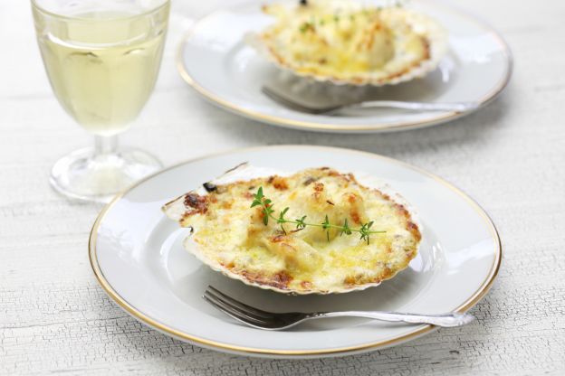 Vieiras gratinadas