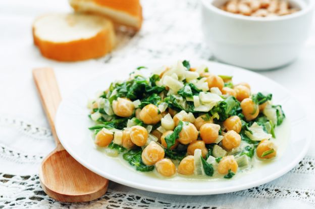 Garbanzos con espinacas