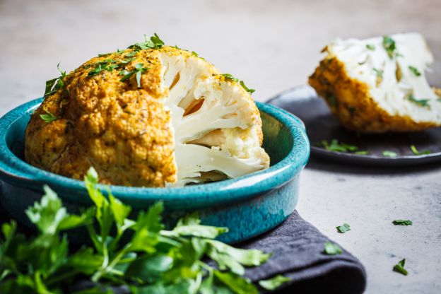 Coliflor horneada con curry