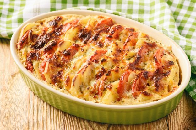 Gratinado de patatas y tomates