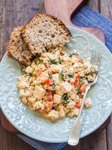 Huevos revueltos de tofu