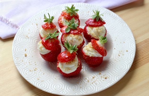 Fresas rellenas de cheesecake