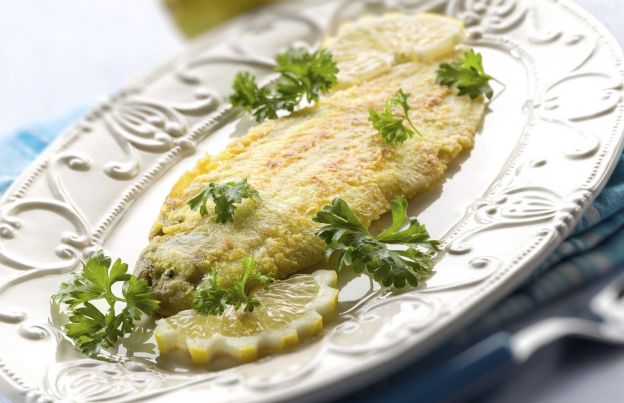 Lenguado gratinado con limón