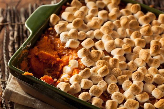 Puré de batata con nubes