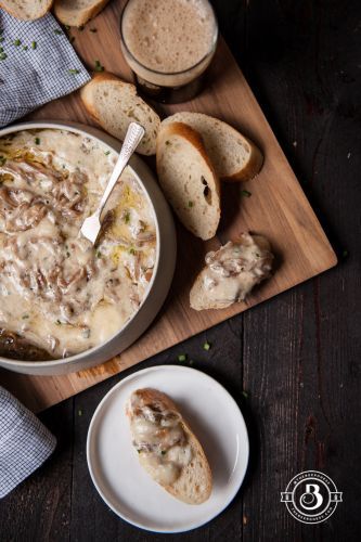 Dip de cerveza y queso brie