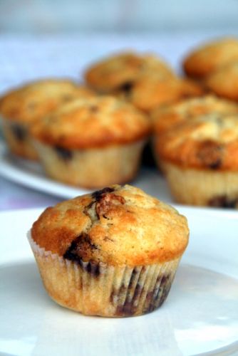 Muffins con chocolate y avellanas