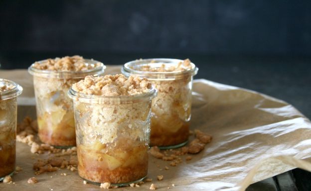 Vasitos de avena con fruta