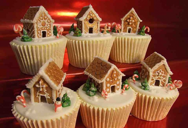 Cupcakes con casitas