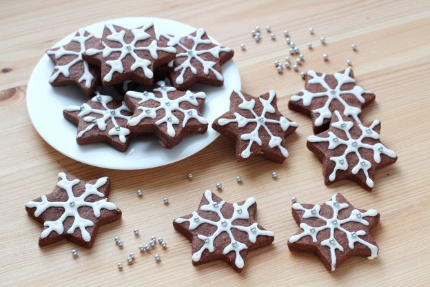 Galletas navideñas de chocolate