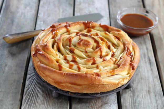 Tarta espiral de manzana