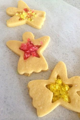 Galletitas navideñas estilo vitral