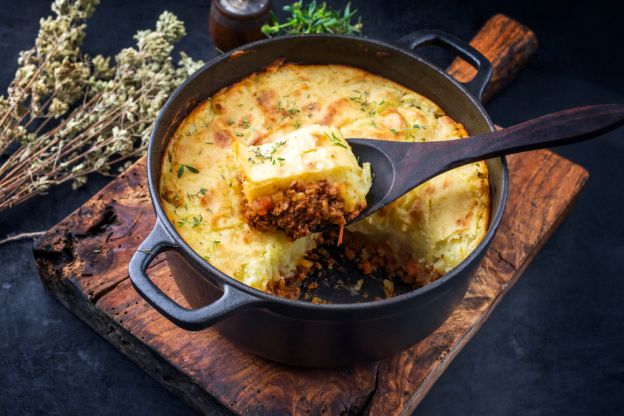 Pastel de carne con coliflor