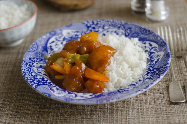 Pollo con salsa agridulce