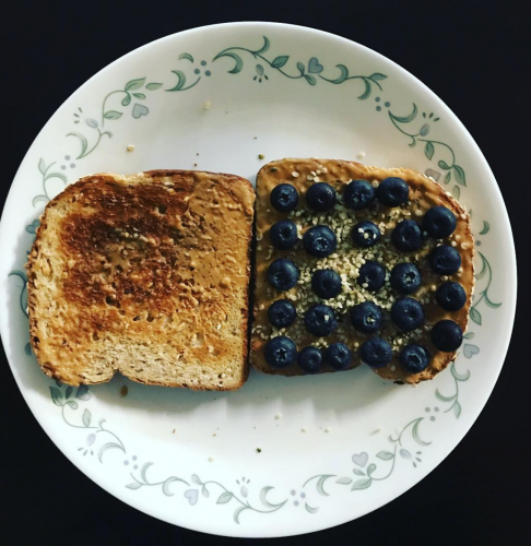 tostadas de arándanos