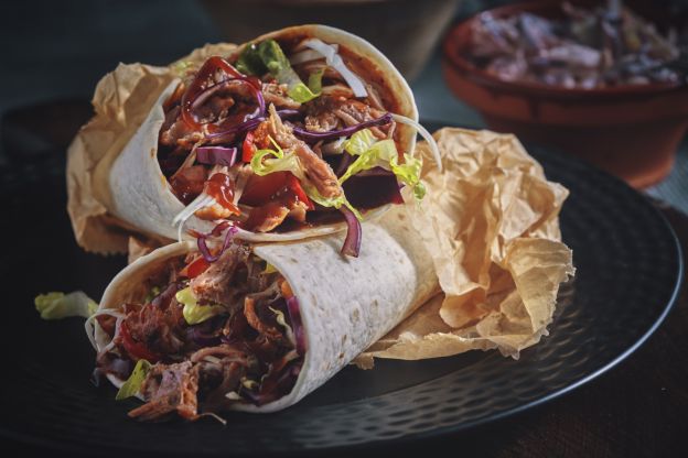 Wraps con carne y vegetales