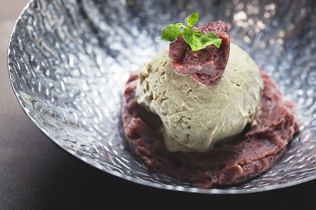 Helado de frijoles rojos