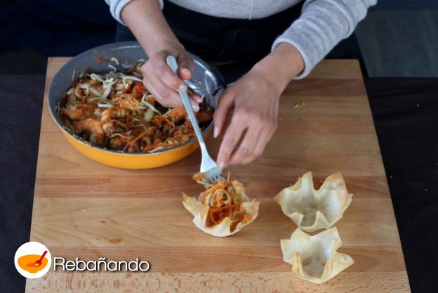 Rellena con las verduras