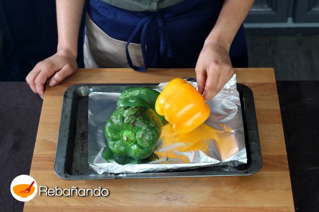 Preparación de los pimientos