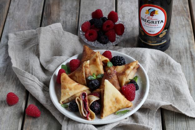 Crepes de frutos rojos