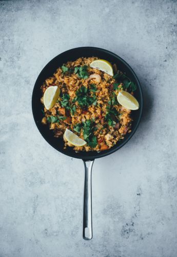 Arroz con pulpo y marisco