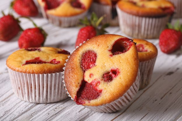 Muffins de fresa