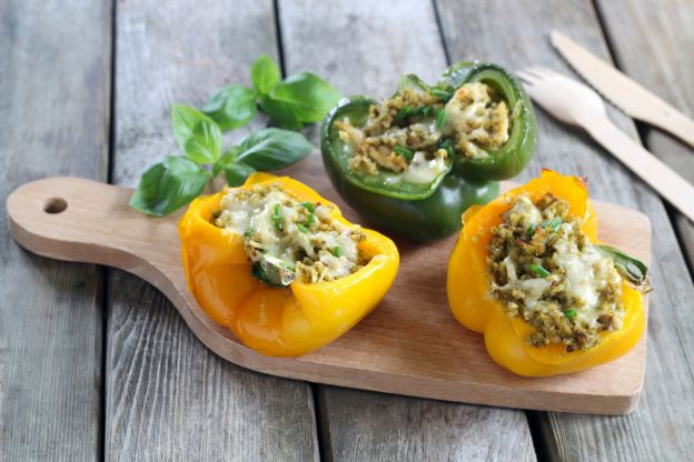 Pimientos rellenos con quinoa