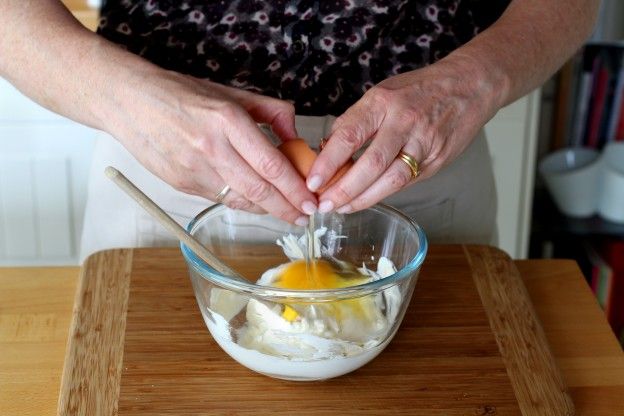 Prepara el topping cheesecake