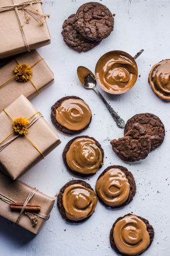 Cookies rellenas de dulce de leche