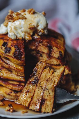 Tortitas de calabaza y chocolate