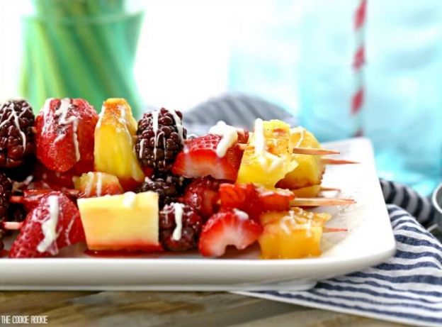 Brochetas de frutas