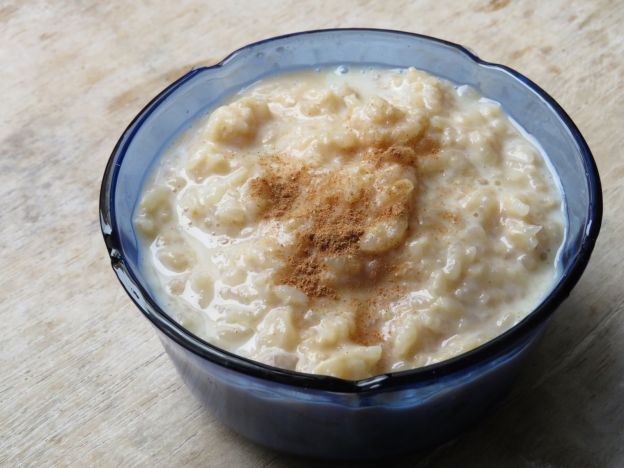 Arroz con leche en microondas