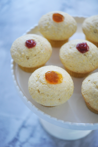 Muffins rellenos de mermelada