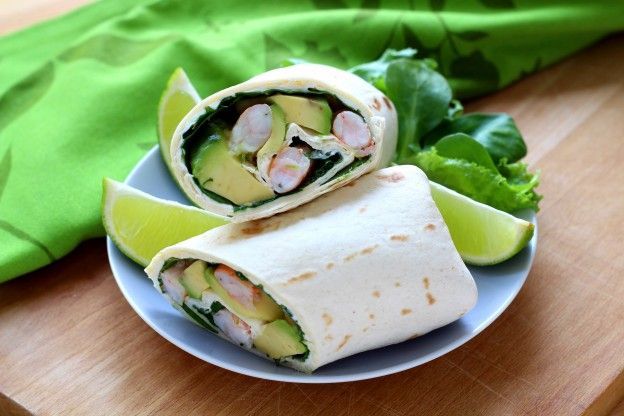 Wraps de espinaca con vegetales