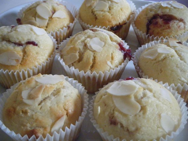 Muffins con centro de mermelada