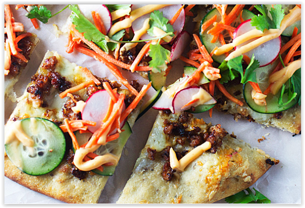 61. Pizza de bánh mì