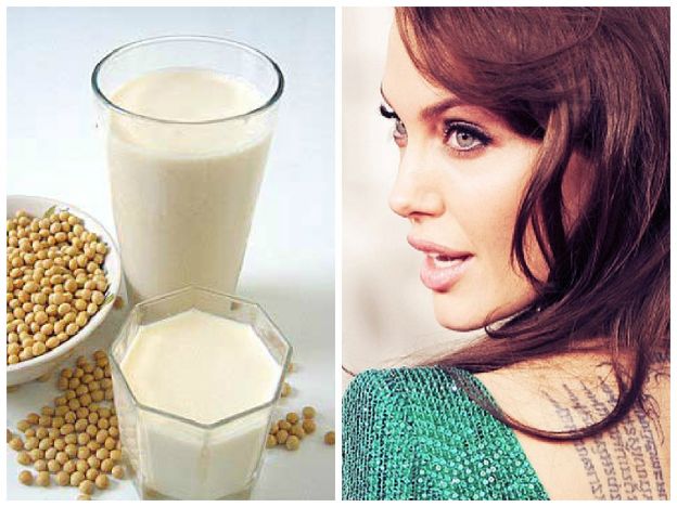 4. Angelina Jolie: Leche de soja