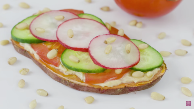 tostada de verduras