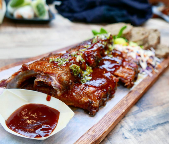 Sabrosísimas costillas a la barbacoa