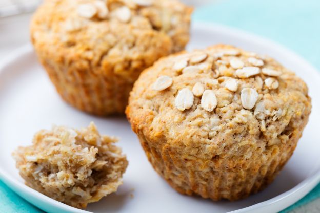 Muffins de banana, avena y nueces