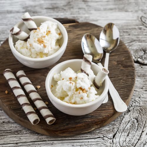 Helado de vainilla / galletas