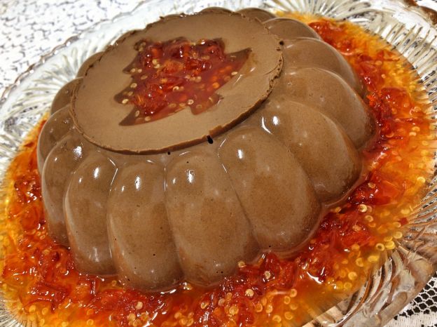 Flan de turrón