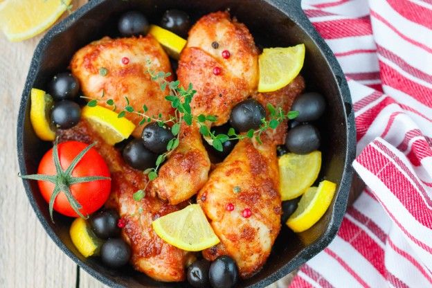 Pollo con aceitunas